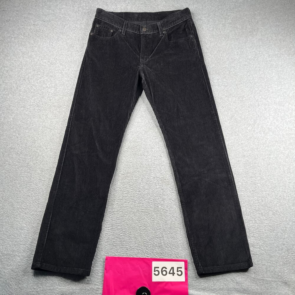 Levis Womens Corduroy 5 Pocket Pants Black Casual Size 29x30